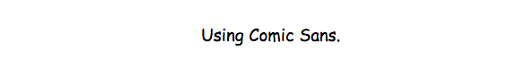 comic sans