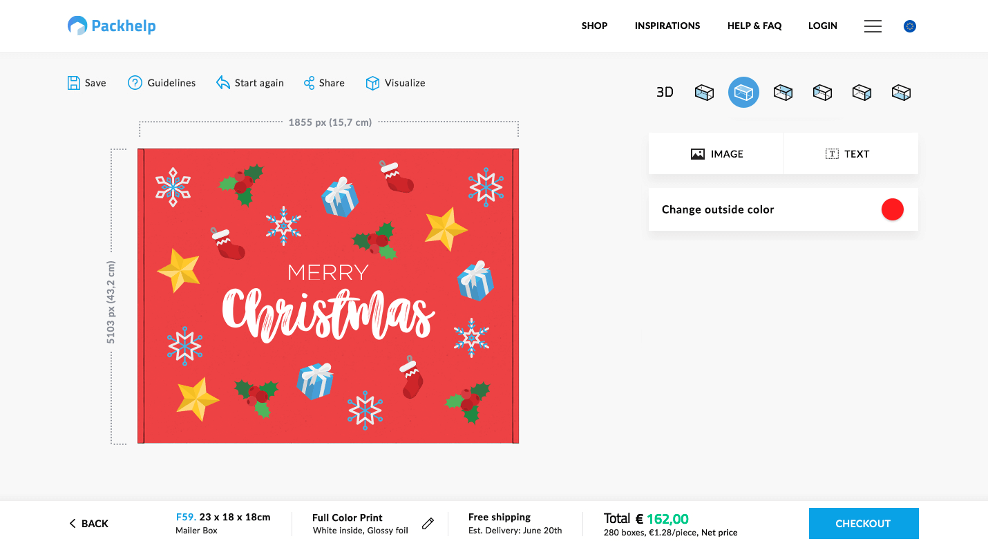 design emballage de Noël