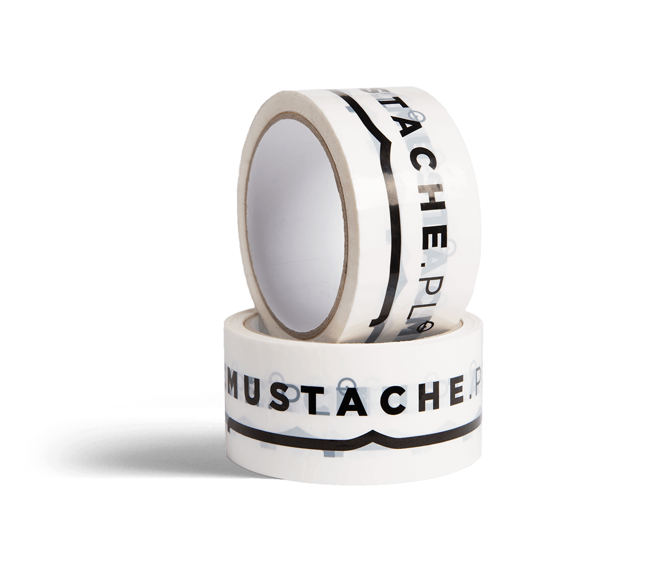 Annual fashion fair Mustache added their logo to some custom packaging tape.