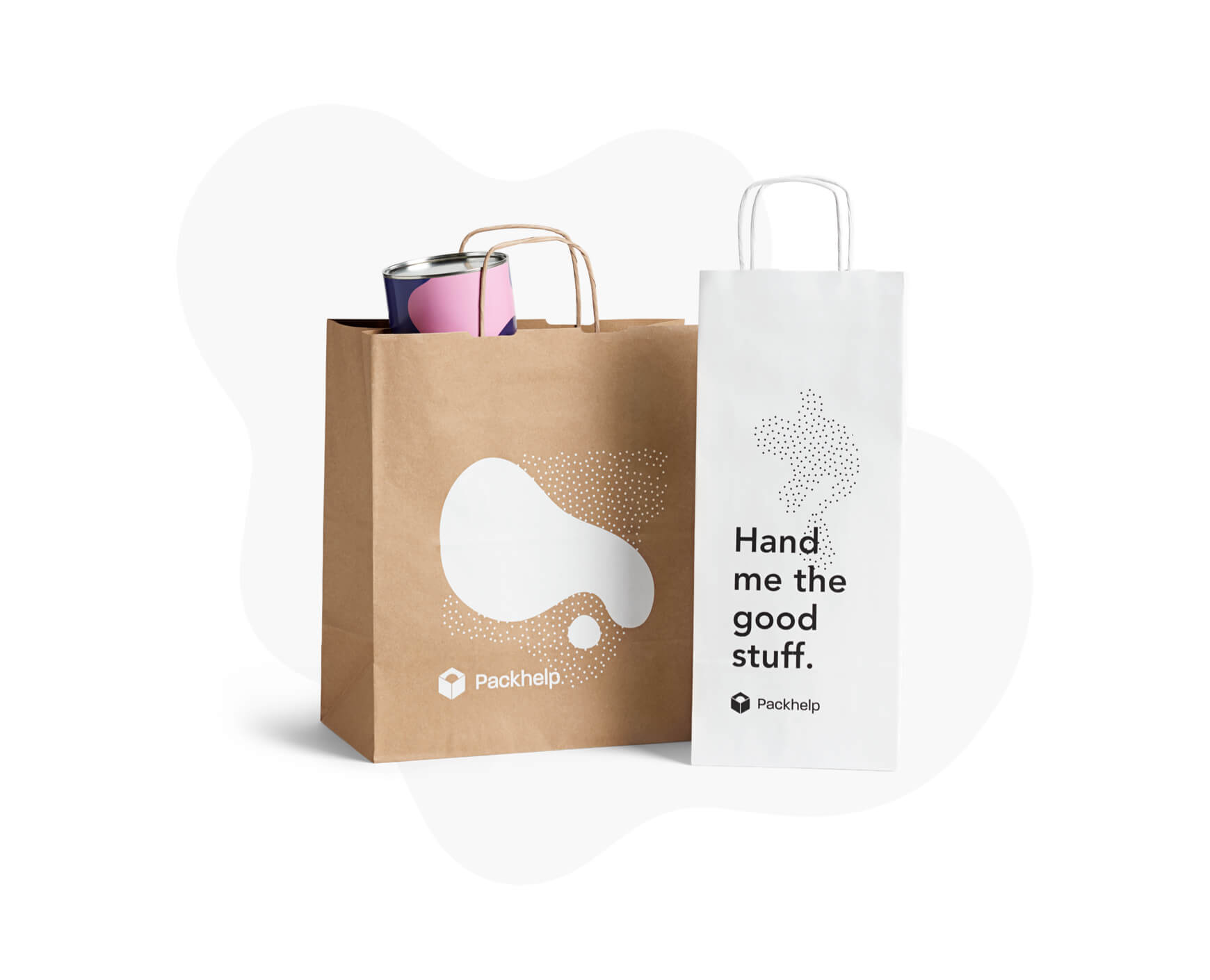 Sacchetti di carta con manico ritorto - scatole personalizzate - Packhelp