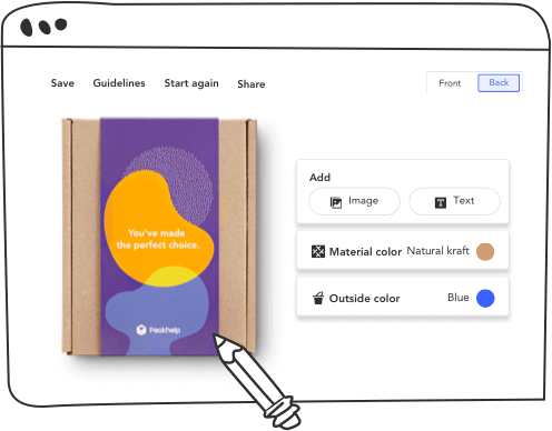 Diseño de packaging de packhelp