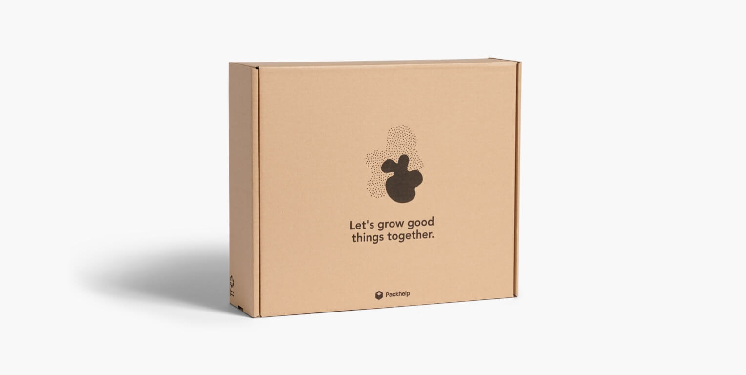 E-Commerce Versandbox von vorne mit Druck