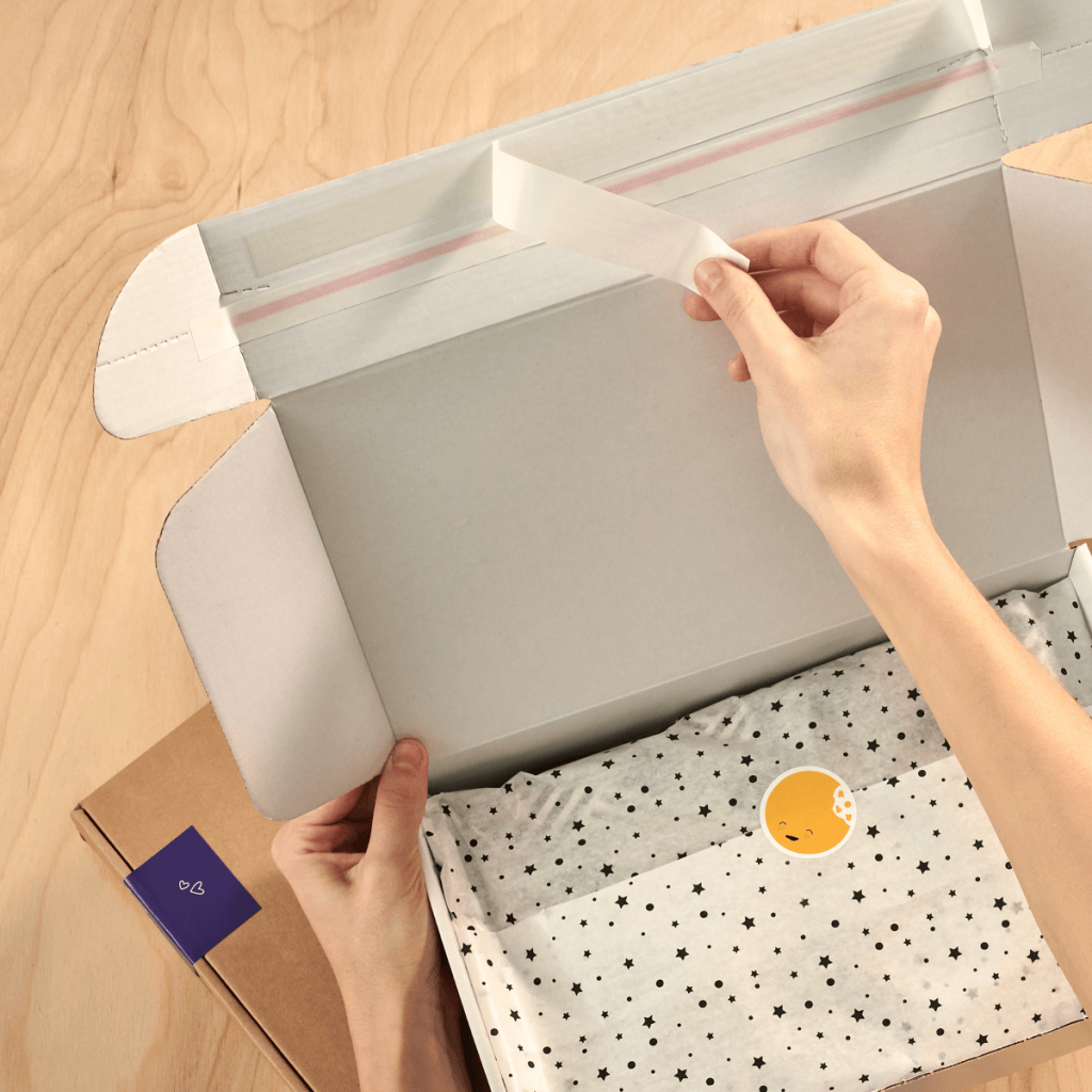 Selbstklebestreifen für frustfreie Verpackungen