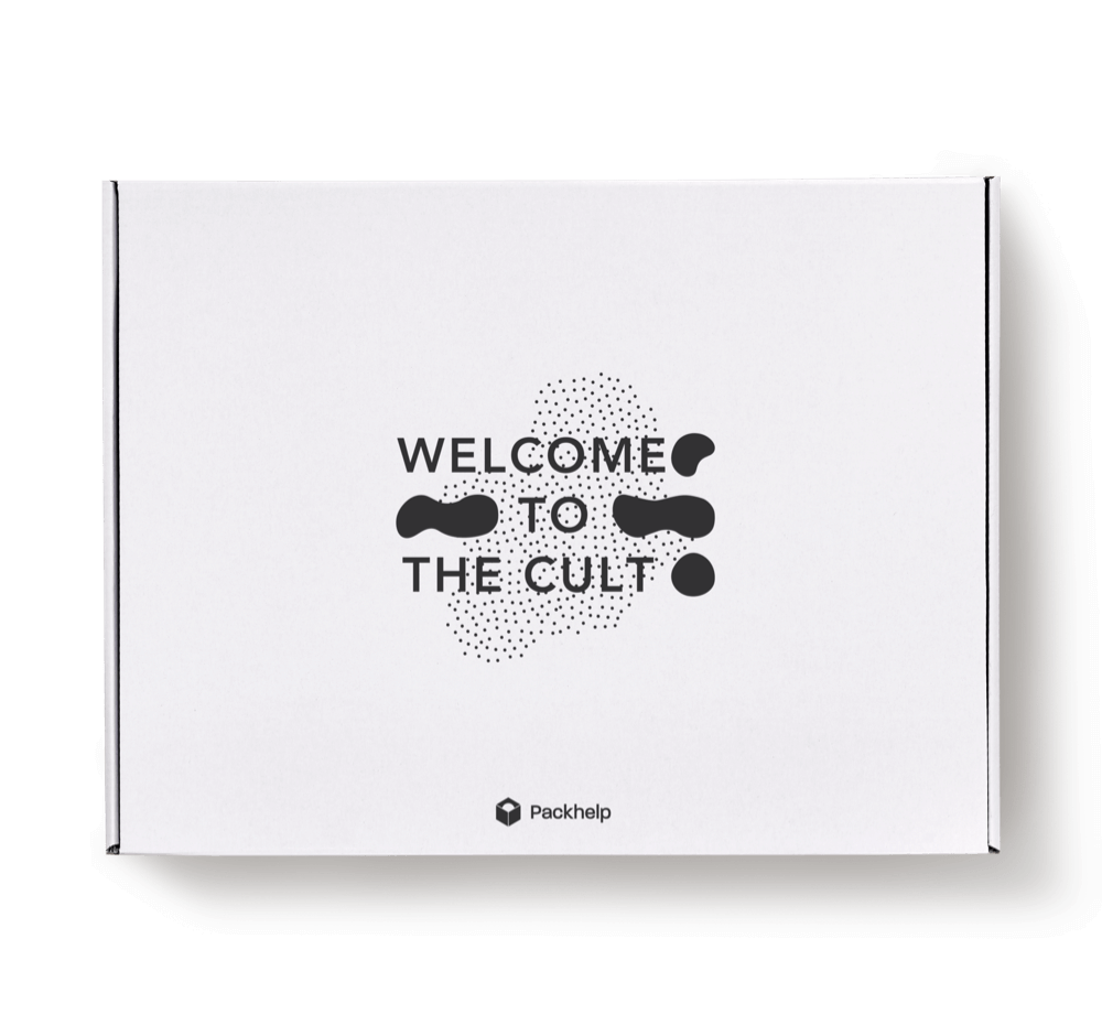 white ecommerce delivery box