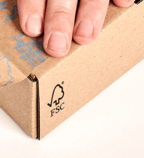 versandschachtel mit Zertifikat FSC