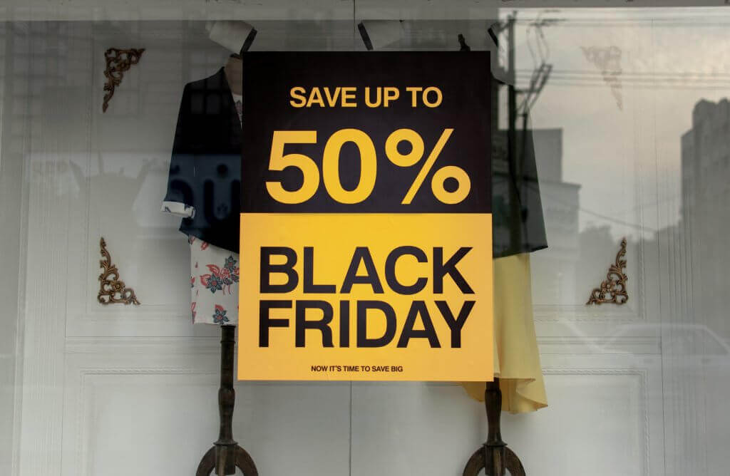 Affiche de remise à l'occasion du Black Friday