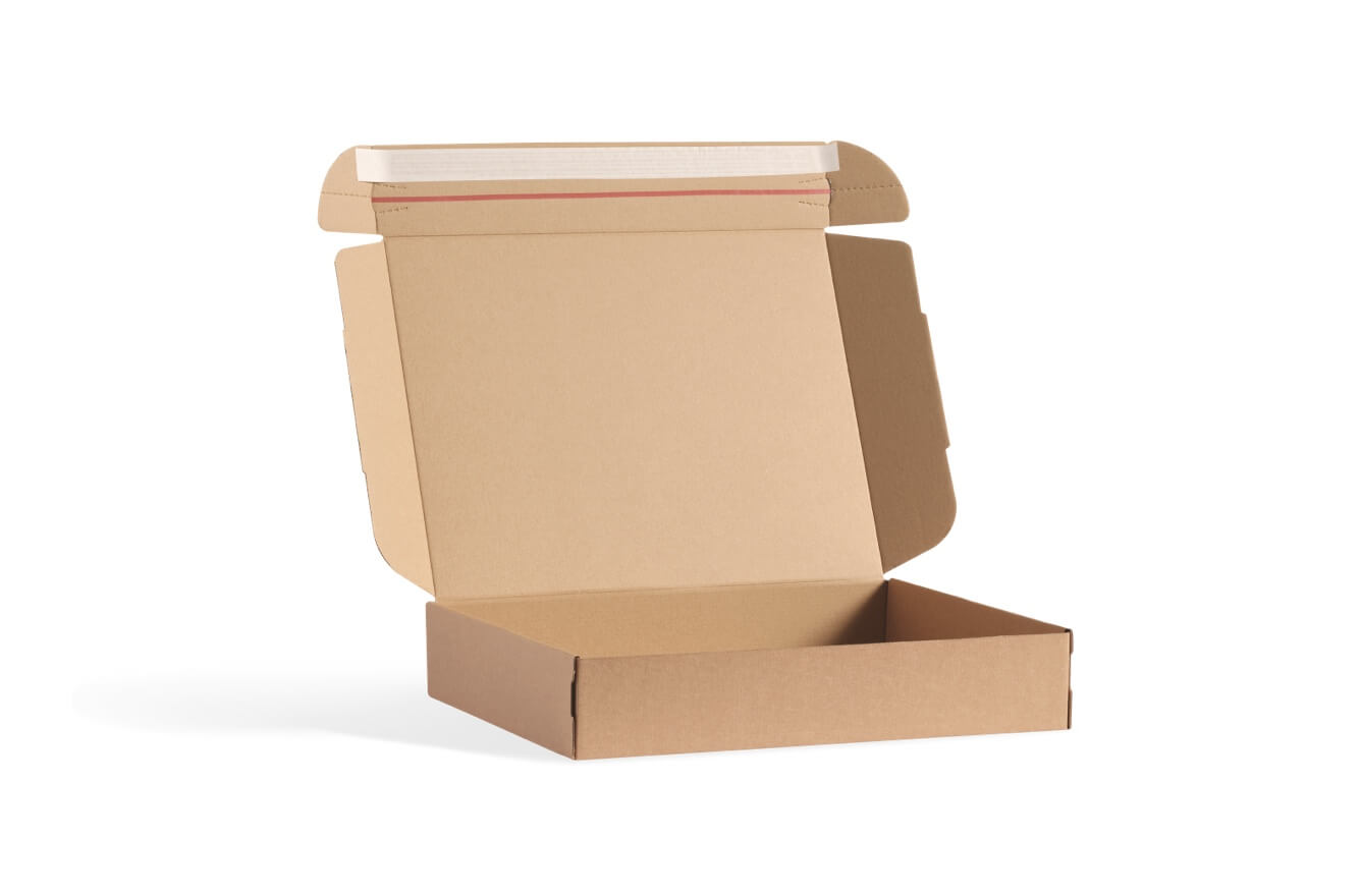 scatola per e-commerce con striscia adesiva