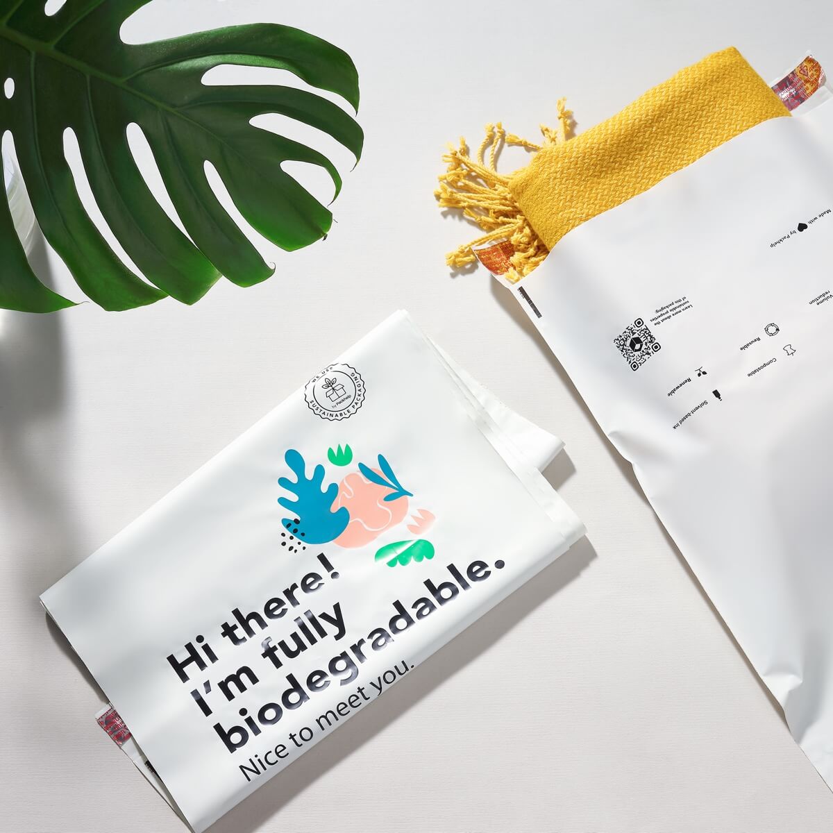 how to use a pre printed bio poly mailer