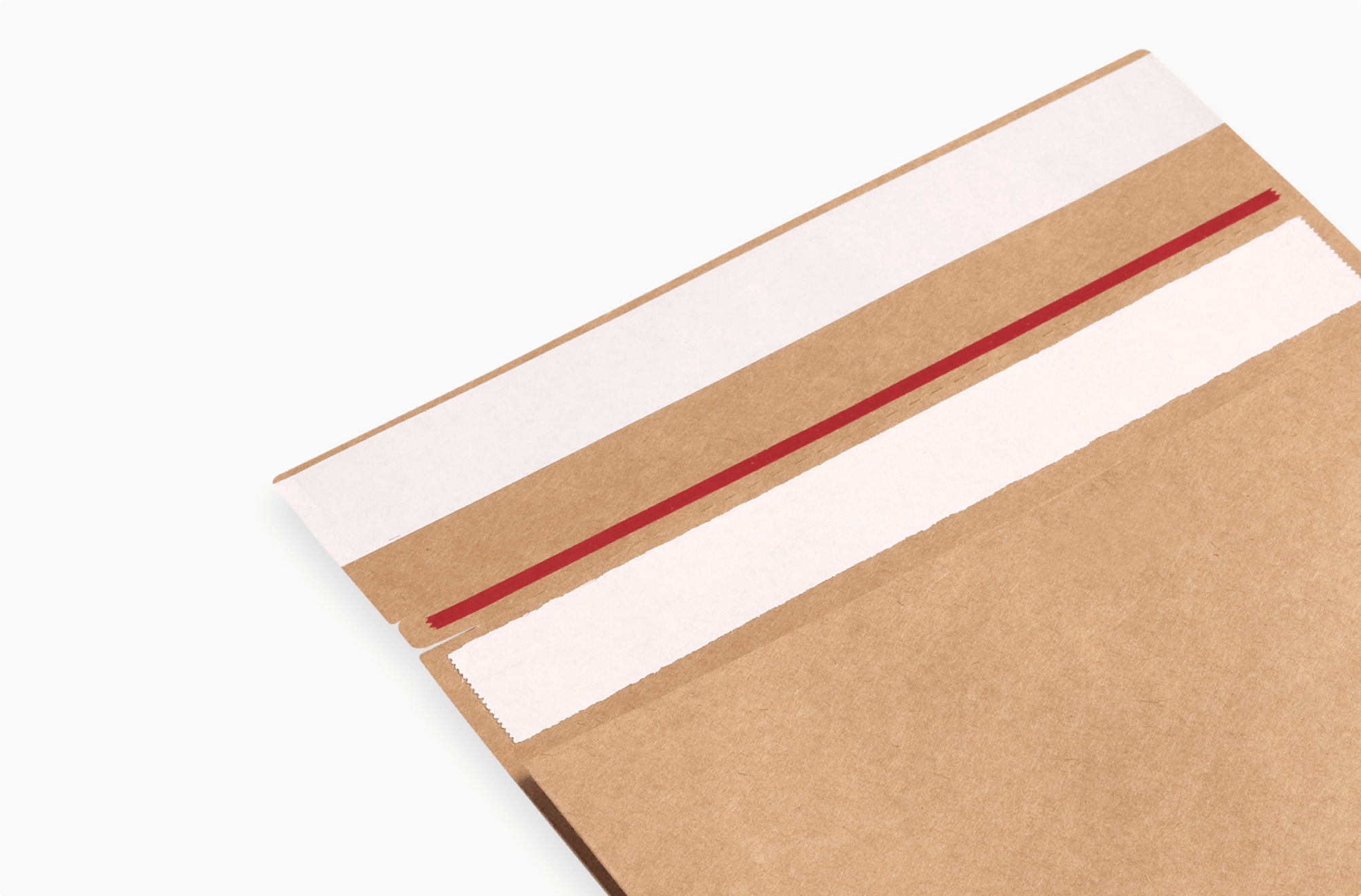 Expandable kraft mailer with self-adhesive closure
