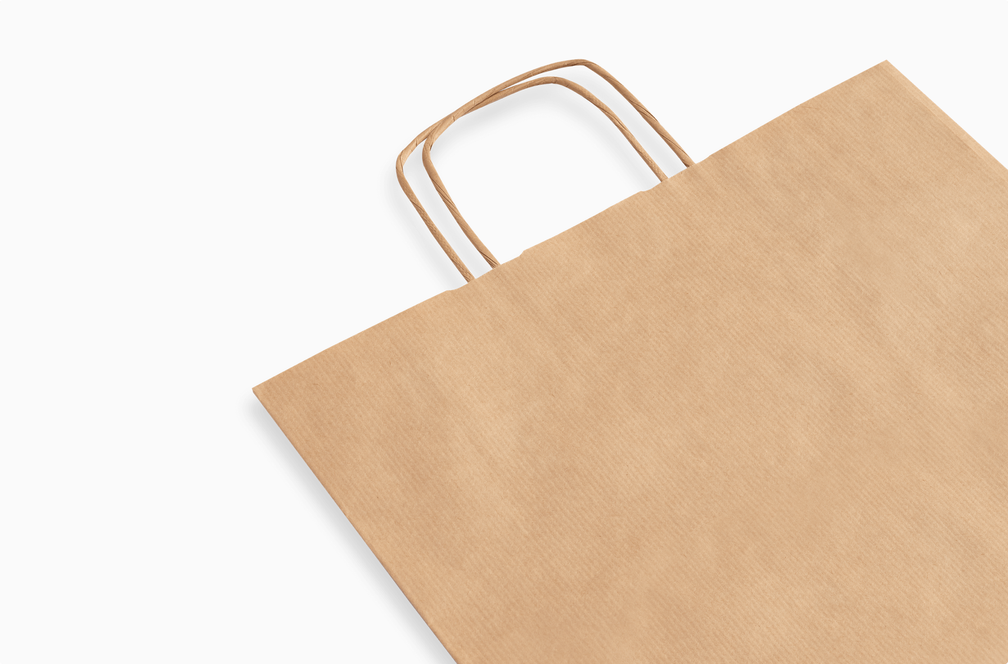 Natural kraft paper bag with handle