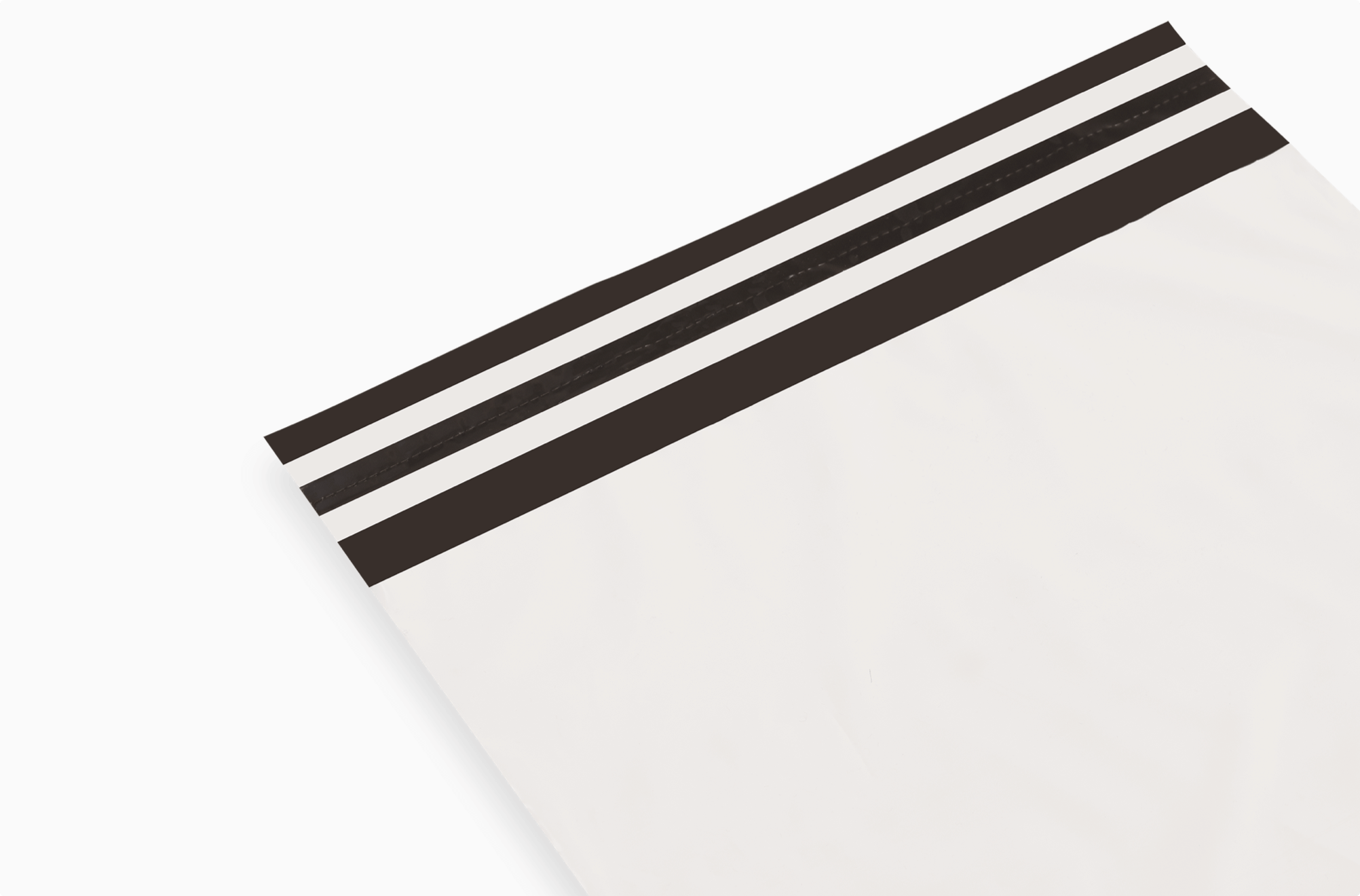 Classic poly mailer self-adhesive closure
