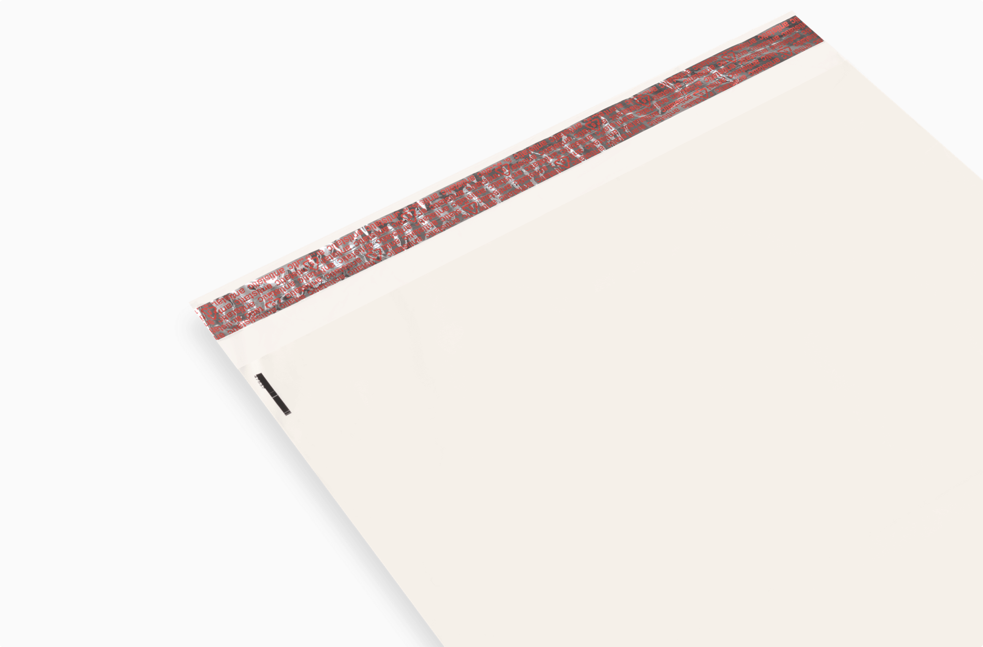 Bio poly mailer with self-adhesive closure