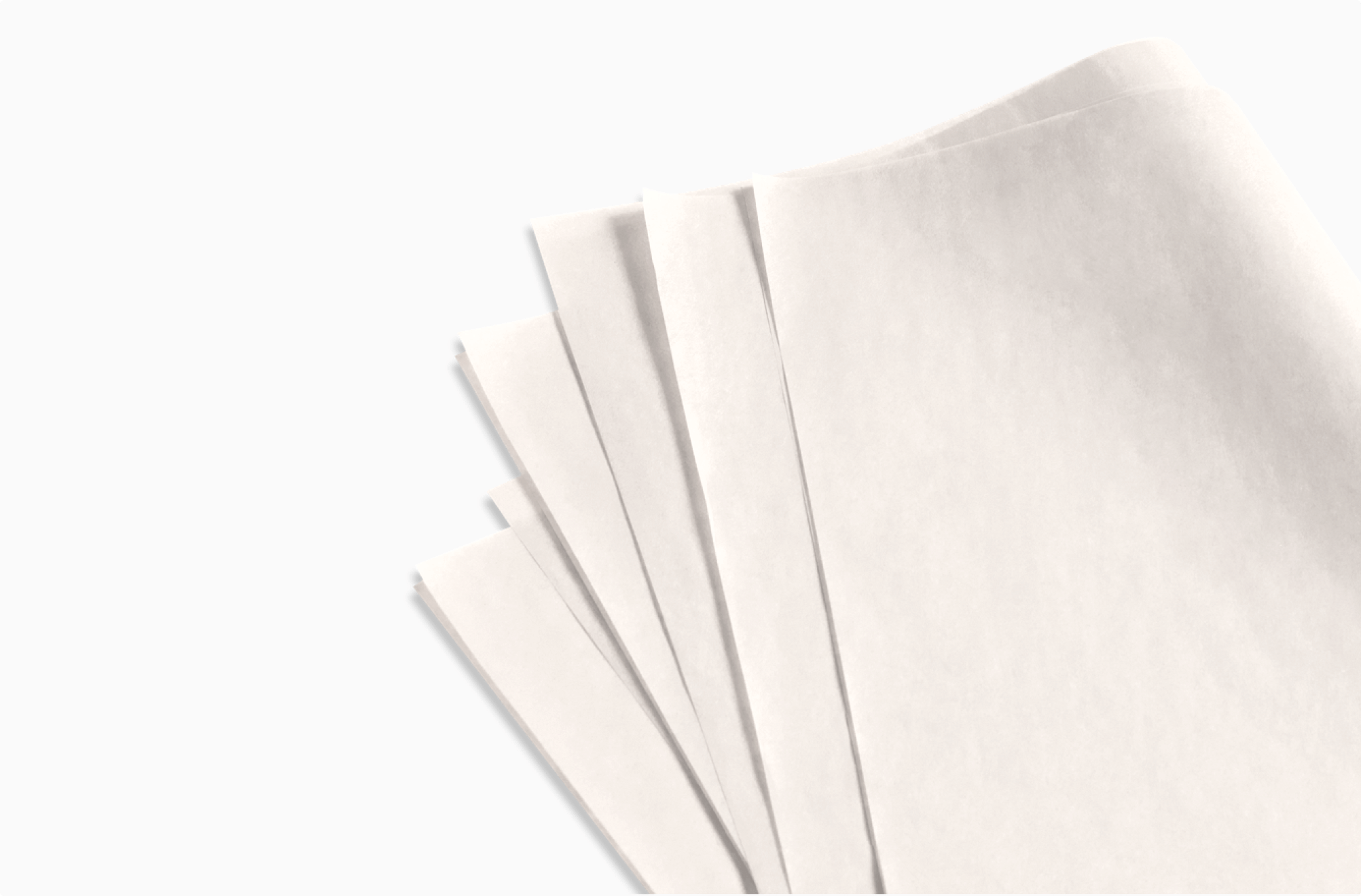 Light semi-transparent tissue paper