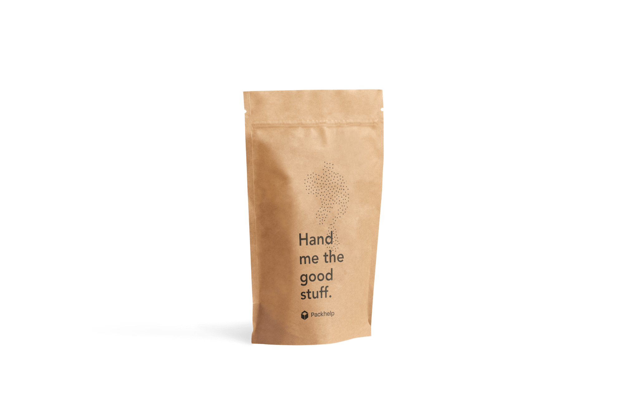 Doypack in kraft with print