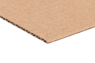 Zoom shot of natural cardboard mailer box material