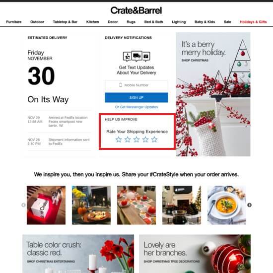 crate&barrel review system