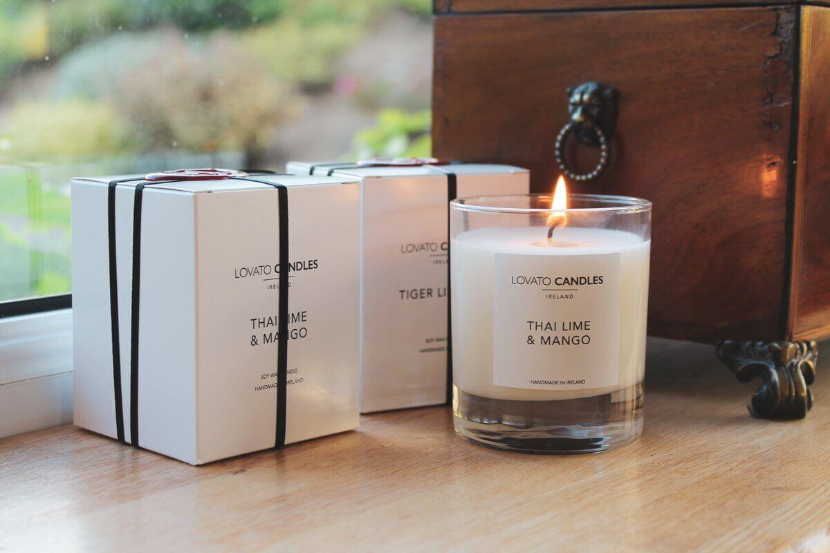 Custom product boxes for Lovato Candles