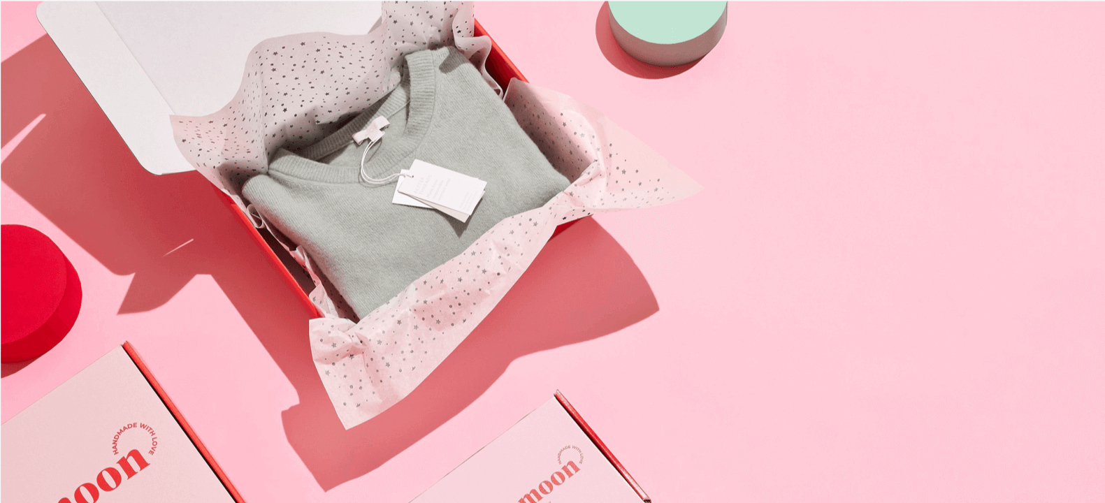 mailer box with sweatshirt inside