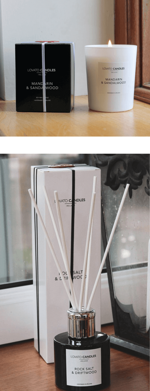 Small candle and diffuser boxes for Lovato Candles