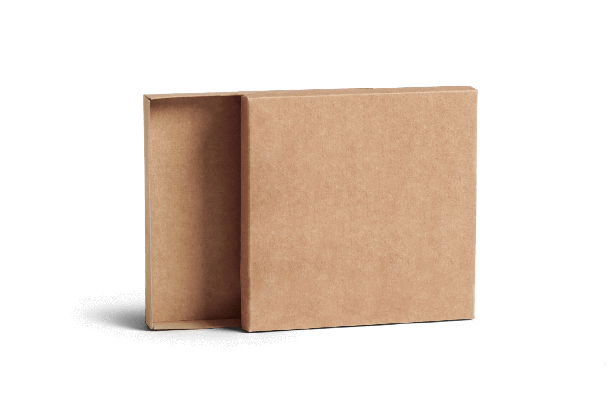 two-piece product box in kraft