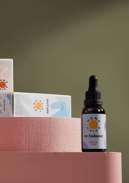 Hemp Juice CBD oils and product boxes
