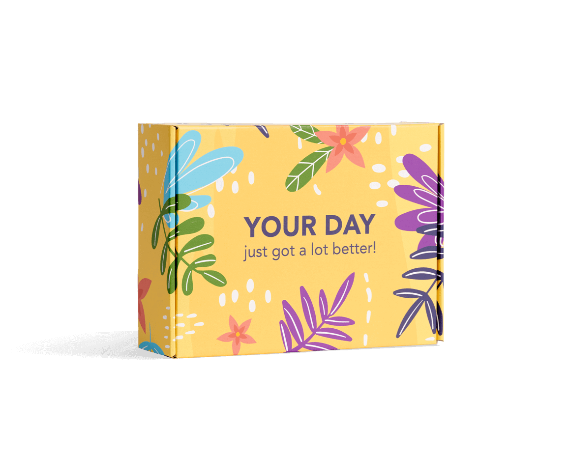 Full color verzenddoos met slogan