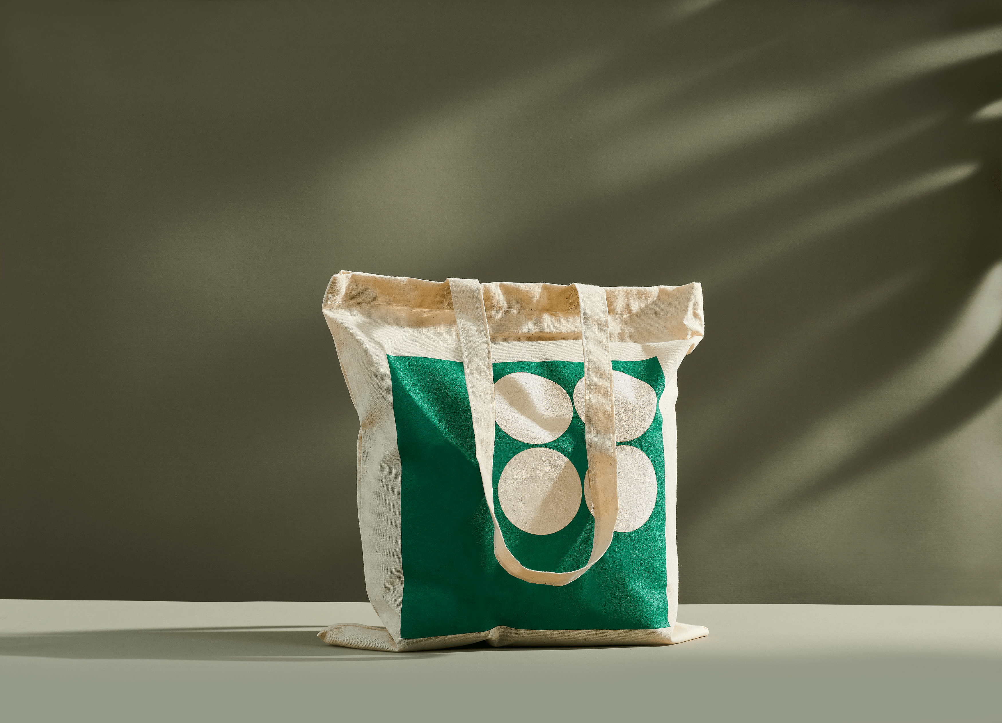 Bolsa de tela con estampado personalizado verde