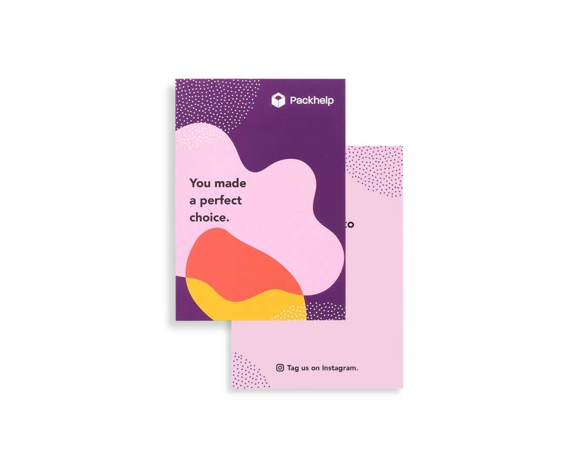 card de multumire fata verso