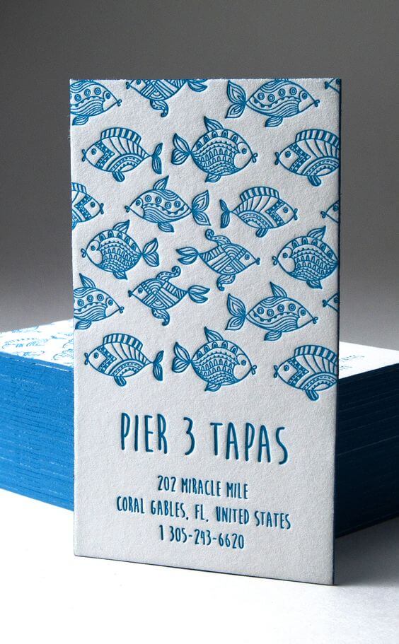 letterpress business card