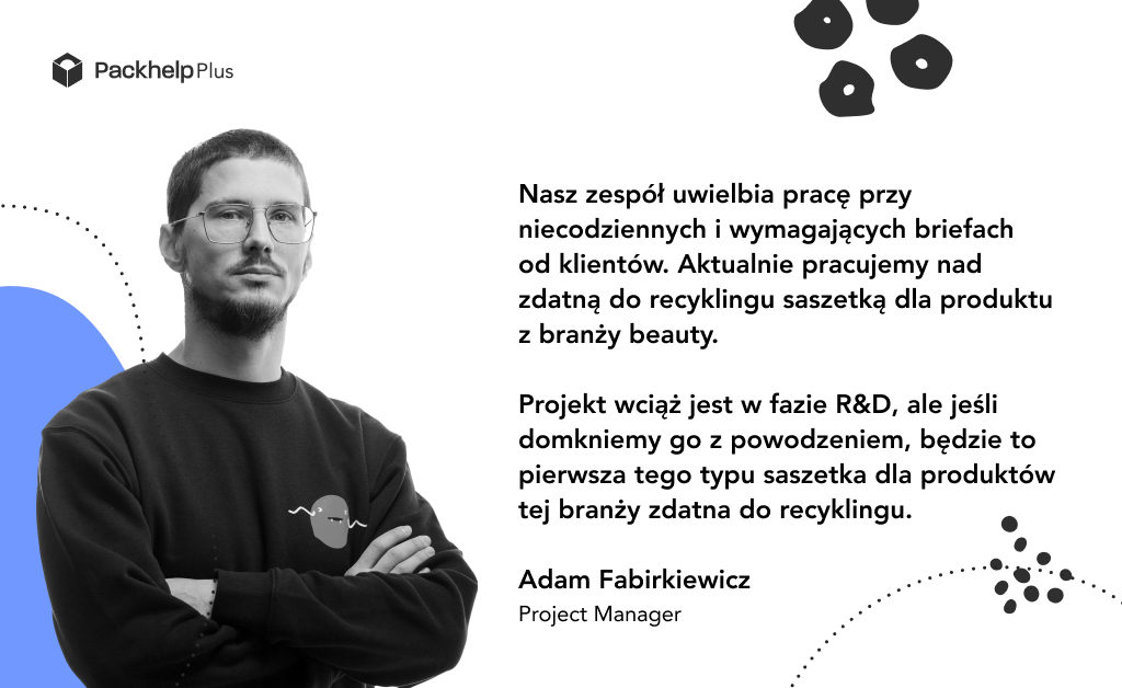 wizerunek eksperta i tekst o recyklingu