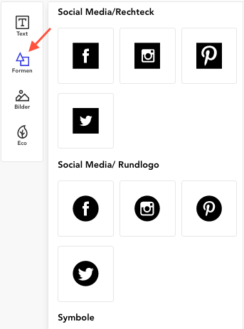 Social Media icons für packaging design