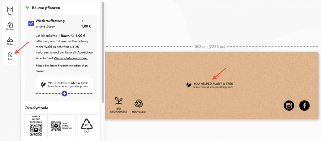Umweltsymbole für Packaging Design
