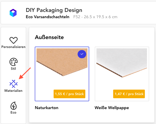 Materialien für Packaging Design