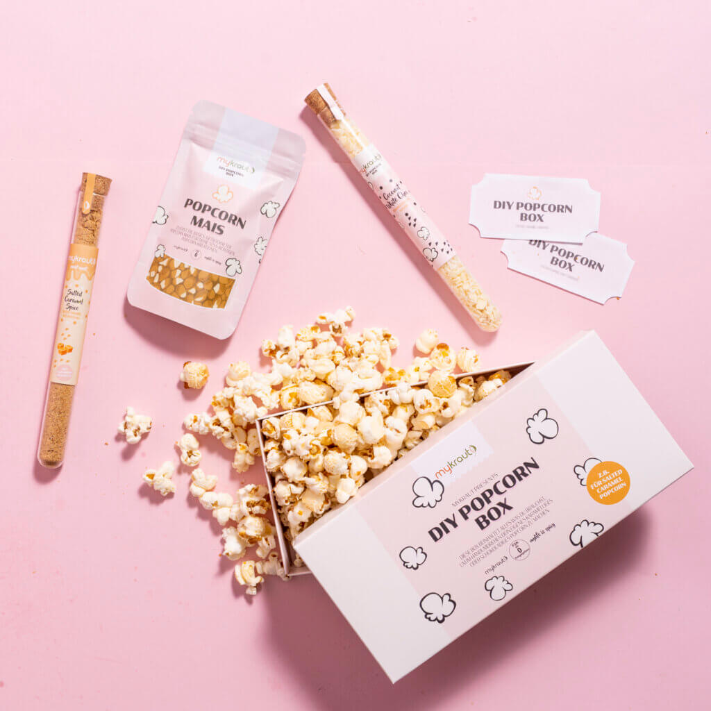 popcorn box mit gewürzen