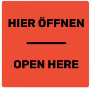 Verpackungsetikett hier öffnen