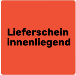 Etikett lieferschein innenliegend